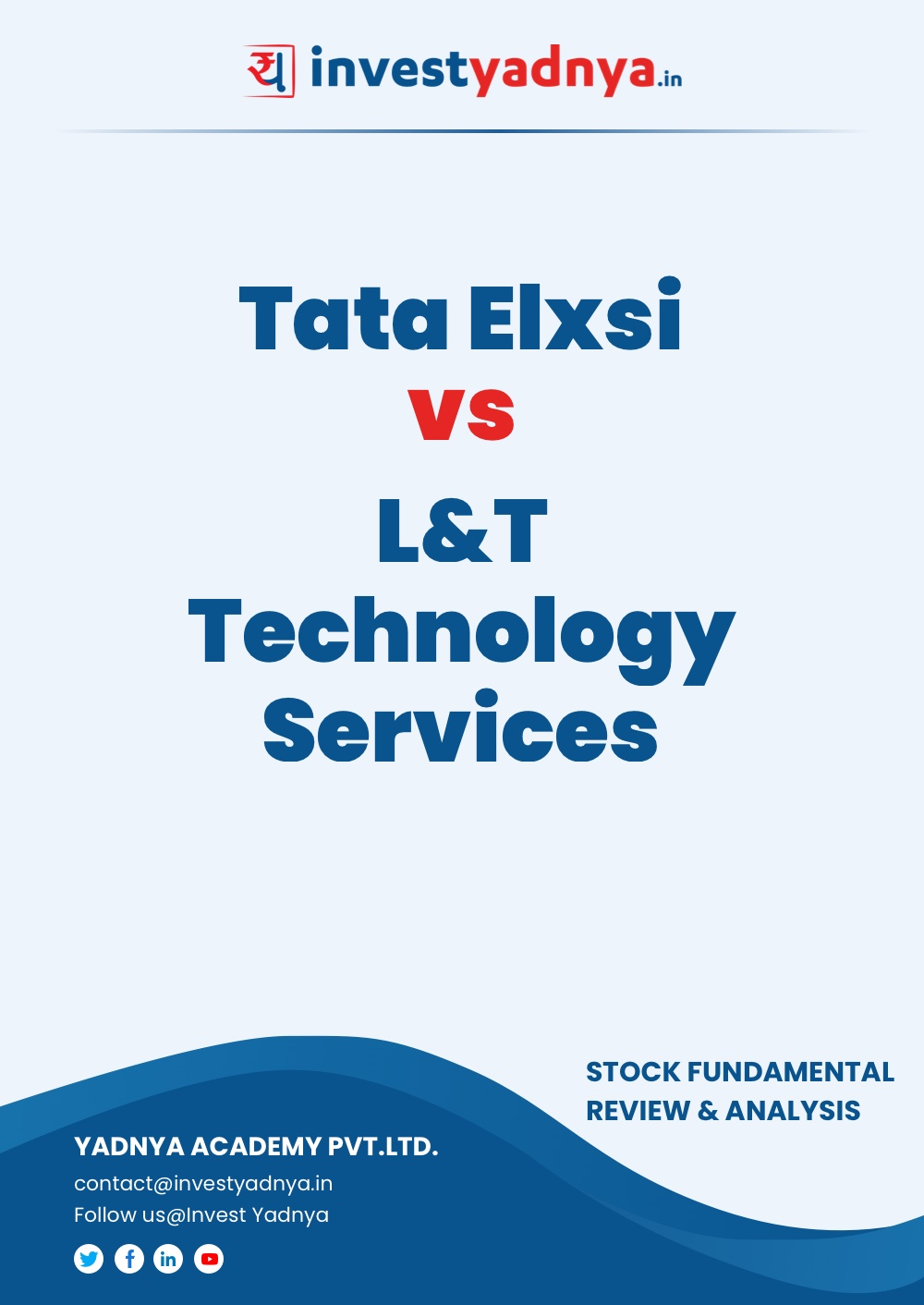 This e-book contains in-depth fundamental analysis of Tata Elxsi vs L&T Technology Services considering both Financial and Equity Research Parameters. It reviews the company, industry shareholding pattern, financials, governance and annual performance. ✔ Detailed Research ✔ Quality Reports	